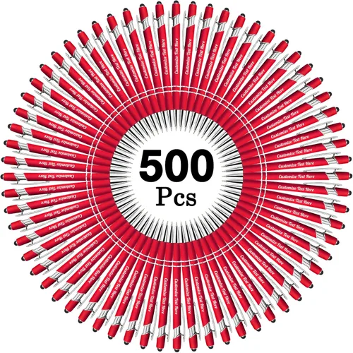 Miniatura 9 de Hasta 500 bolígrafos personalizados a granel con logotipo de mensaje de nombre comercial, bolígrafos grabados personalizados con lápiz óptico