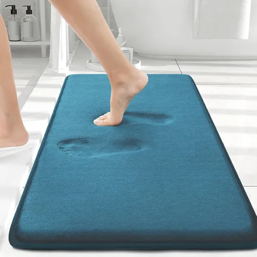 Miniatura 115 de Smiry Tapetes de Baño de Espuma Viscoelástica 36 x 24 pulgadas, Tapetes de Baño Extra Suaves y Absorbentes, Alfombra Antideslizante Lavable