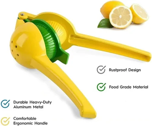 Miniatura 2 de GLADIN Exprimidor de limón, exprimidor de cítricos Exprimidor manual manual de prensa ergonómica de aluminio resistente, exprimidor naranja