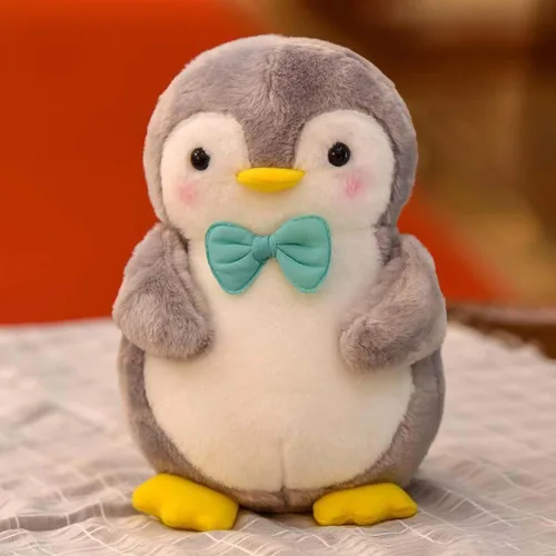 Miniatura 3 de Pingüino de peluche de animales del océano, juguetes de muñecas, decoraciones de regalos para niños y niñas, 10 pulgadas (azul)