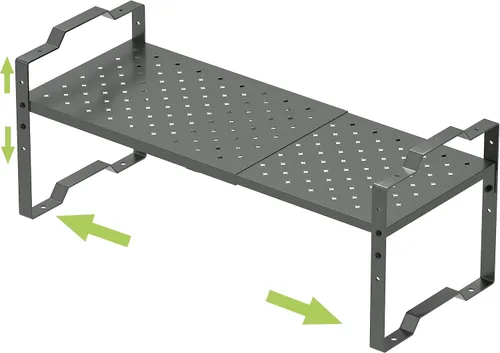 Jojocross Estante expandible para organizador de gabinete, ajustable, apilable, estante de especias en la cocina y el baño, para mostrador,