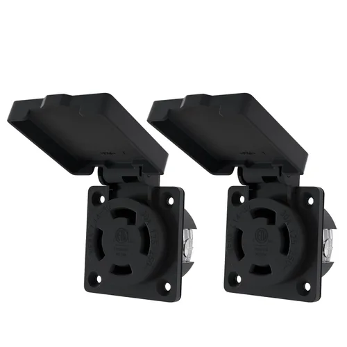 Miniatura 8 de Enchufe macho de bloqueo NEMA L14-30P 2PCS para generadores, enchufe eléctrico con extremo de cable de extensión 30A, 125/250V, 3 polos de 4 hilos