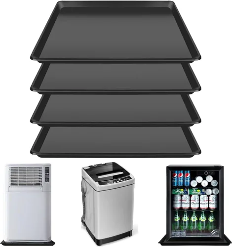 Miniatura 9 de Bandeja de goteo grande de 22 x 21 pulgadas, mini bandeja de goteo para refrigerador, bandeja de goteo portátil de CA, bandeja debajo