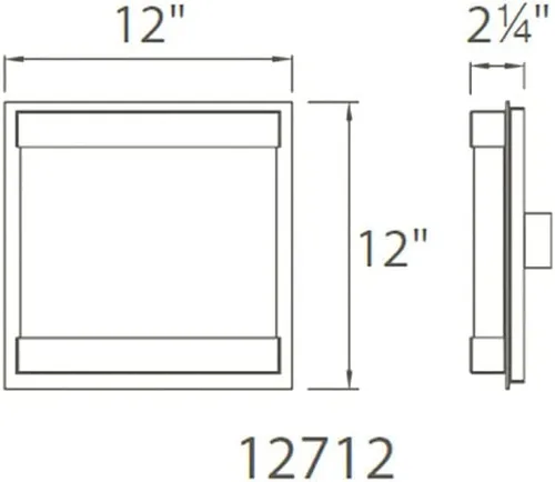 Miniatura 2 de WAC Lighting dweLED, aplique de pared LED cuadrado mítico 3000K en níquel pulido