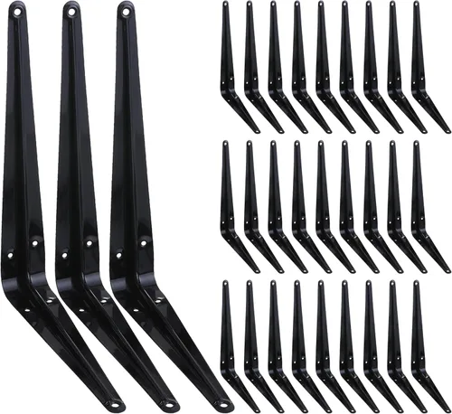 Miniatura 13 de HEART ART Paquete de 10 soportes de estante de 10 pulgadas, soportes de estante resistentes, soportes flotantes en L, soportes de estante de metal