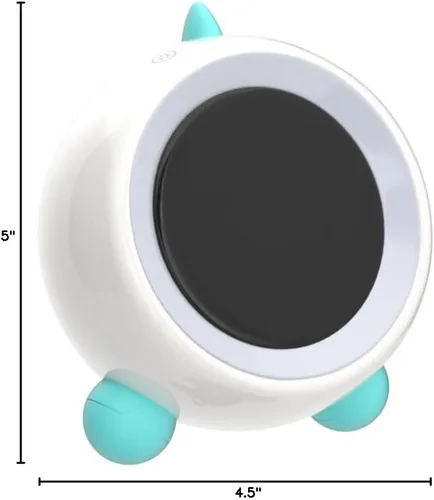 Miniatura 8 de Reloj despertador para niños, reloj de entrenamiento para dormir con luces nocturnas, máquina de sonido, reloj despertador de dinosaurio para niños