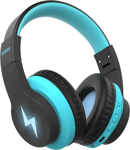 seenda Auriculares Bluetooth para Niños Varones, JCH-01 Auriculares Inalámbricos para Niños para Escuela, Volumen Limitado 85/94dB, 45H de