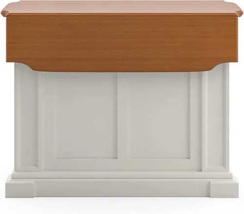 Miniatura 18 de Homestyles Americana - Isla de cocina con parte superior de madera y hoja desplegable, barra de desayuno, almacenamiento con cajones y estantes