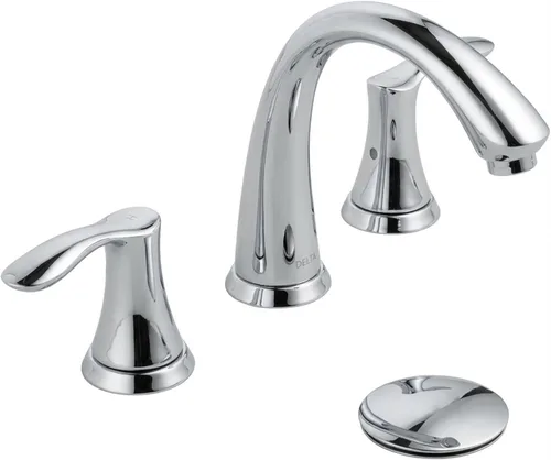 Lava Odoro BF405-C - Grifo de baño cromado de 8 pulgadas, grifo de baño de 3 agujeros, 2 asas, grifo de lavabo de baño moderno, grifo de tocador con