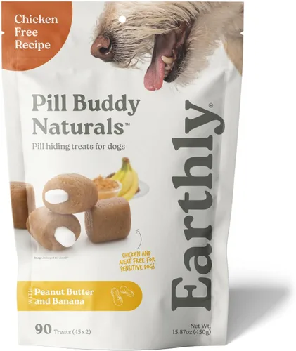 Miniatura 24 de Pill Buddy Naturals de Earthly - Golosinas para ocultar píldoras de pato (sin pollo) para perros - Bolsillo para píldoras de cualquier tamaño - 30