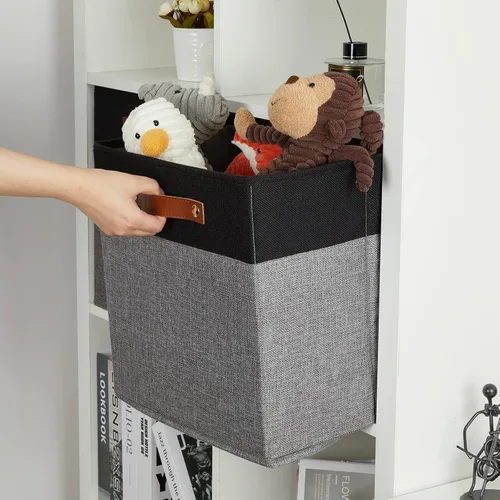 Miniatura 7 de DULLEMELO Cajas de almacenamiento para estantes, almacenamiento de armario, contenedores resistentes para organización del hogar para regalos