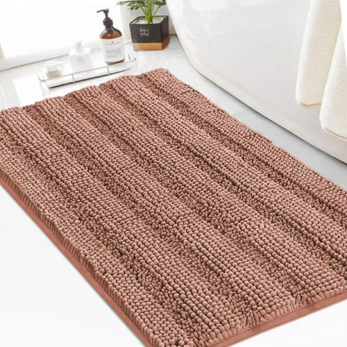 Miniatura 114 de Turquoize Alfombras de Baño de Chenilla Peludas Alfombra de Baño Antideslizante Gruesas Alfombras Peludas para Baño Chenilla Juego de Alfombra
