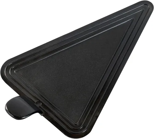 Miniatura 18 de Restaurantware Tablas para pasteles de 4.5 x 3 pulgadas, 100 bandejas triangulares de postre, ligeras con asa, tableros de repostería de plástico
