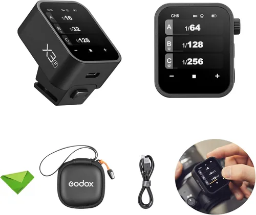 Godox X3-F X3F X3 F Pantalla táctil TTL Disparador de flash inalámbrico para Fuji, 2.4 GHz inalámbrico, sincronización de alta velocidad, pantalla