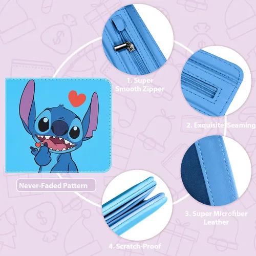 Miniatura 4 de Oqplog para billetera para dibujos animados, Amor azul Shidizai, Minimalista