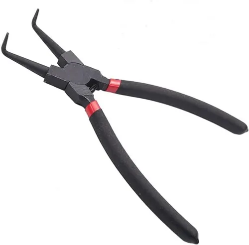 Miniatura 7 de Utoolmart Mango recubierto de plástico de acero de alto carbono de 7 pulgadas de 90 grados, alicates de circlip doblado externo, 1 unids