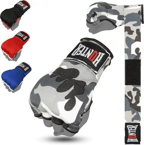 Miniatura 18 de HUNTER - Guantes interiores acolchados con gel y vendas de mano para boxeo, vendas elásticas de entrenamiento rápido para hombres y mujeres, Rosa