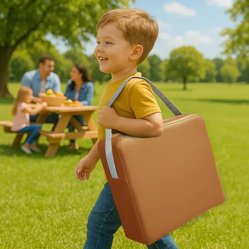 Miniatura 8 de Eiury Asiento elevador para bebé para mesa de comedor y silla de cocina, cojín de PU impermeable y antiarañazos, parte inferior antideslizante