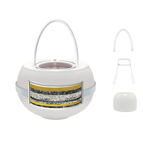 Filtro de agua de baño para grifo de bañera, filtro de bola de bañera de 8 etapas para fregadero de baño, suavizante de agua dura de ducha de 2500