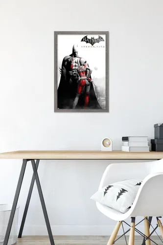 Miniatura 6 de Trends International DC Comics VIdeo Game - Póster de pared de Arkham City, arte clave, 14.725 x 22.375 pulgadas, versión enmarcada de madera