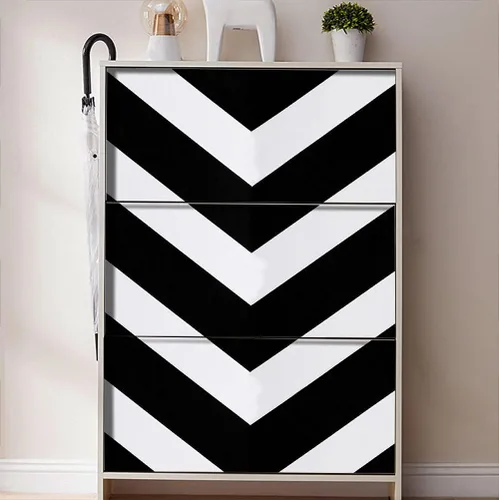 Miniatura 6 de Papel tapiz autoadhesivo de 17.3 x 118 pulgadas, papel de contacto blanco y negro, papel de pared extraíble, papel de contacto autoadhesivo a rayas
