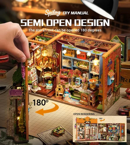 Miniatura 5 de Spilay - Kits de manualidades para rincón de lectura DIY para adultos, kit de rincón de lectura de cuento de hadas con luz LED, rompecabezas