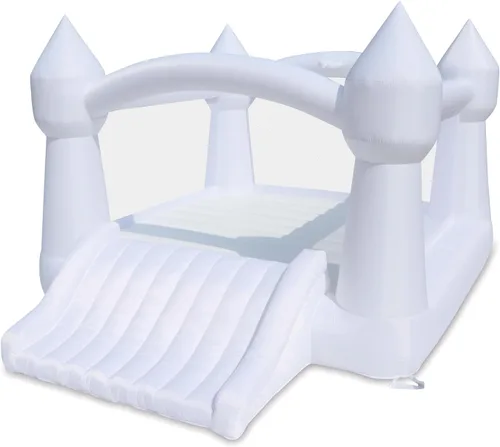 Bounceland Party Castle Daydreamer Cloud Bounce House, 16.4 pies de largo x 13.1 pies de ancho x 9.3 pies de alto, aro de baloncesto, soplador
