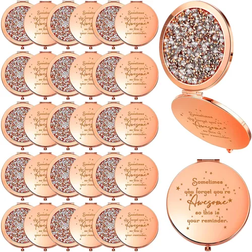 Roowest 30 piezas de espejos compactos de regalo para mujeres, Sometimes You Forget Your Awesome Bulk Apreciation Party Favors for Employee Coworker