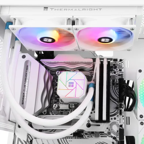 Miniatura 2 de Thermalright Aqua Elite 240 - Enfriador de CPU de refrigeración por agua, ventiladores PWM ARGB dobles con rodamientos S-FDB, bomba controlada PWM