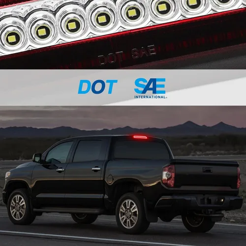 Miniatura 7 de Tercera luz de freno LED compatible con Tundra 2007-2021, luz de parada central trasera de montaje alto, lámpara de carga del techo estroboscópica