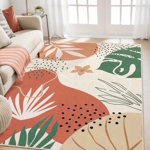 Miniatura 38 de Lahome Alfombra de pasillo rosa - Alfombra de 2x7, alfombra antideslizante lavable para baño, alfombra ligera para piso, alfombras para pasillo