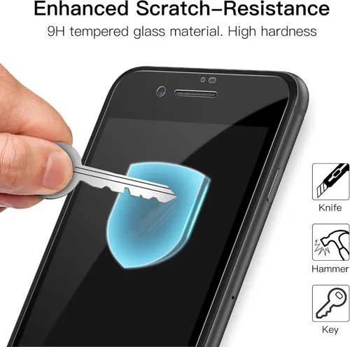 Miniatura 5 de JETech Protector de pantalla de cobertura completa para iPhone 8 Plus/7 Plus de 5.5 pulgadas, película de vidrio templado con borde negro