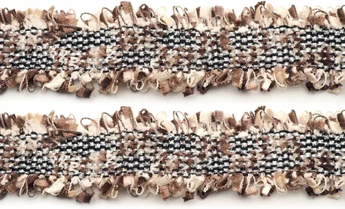 Miniatura 4 de CRAFTMEMORE Cinta de encaje de tweed de lujo, adornos de tela bordados, apliques bordados, manualidades de costura para disfraces