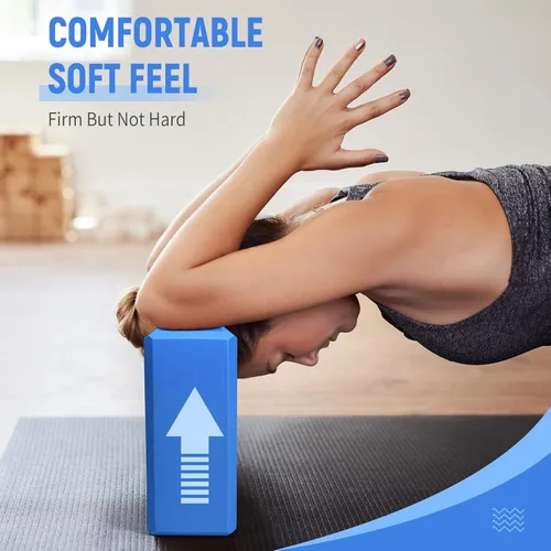 Miniatura 6 de Yoga Blocks 2 Pack, 9"x6"x3" High-Density EVA Foam Yoga Block, Non-Slip Yoga Blocks for Yoga, Pilates Meditation, Stretching and Toning, Supportive