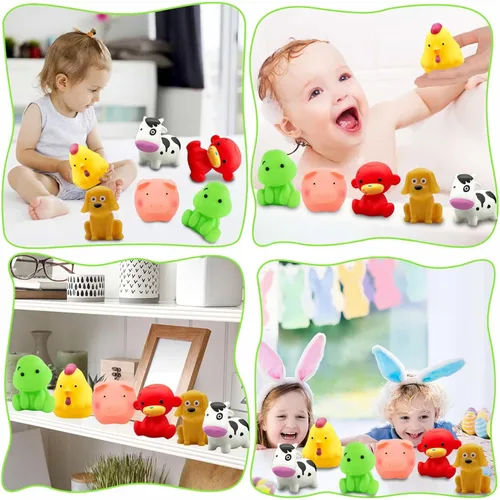 Miniatura 8 de Juguetes de bañera para niños pequeños de 1 a 3 años, sin moho, sin agujeros, juguetes de baño para bebés de 6-12-18-24 meses, juguetes de piscina