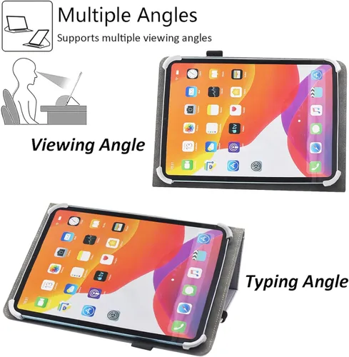 Miniatura 4 de Funda universal para tablet de 7 y 8 pulgadas, funda protectora con soporte para Android de 7.0 a 8.5 pulgadas con correa de mano y ranuras