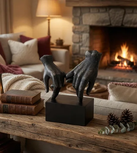 Miniatura 2 de Bellaa Estatuas de mano Pinky Promise Gesture Sign Gift Modern Contemporary Affection Bond Marriage Lover Best Friend Forever Escultura de resina