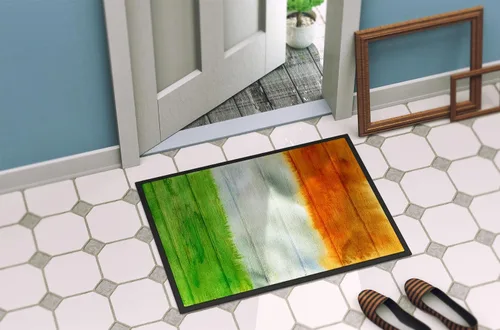 Miniatura 4 de Caroline's Treasures BB5753MAT - Tapete con diseño de bandera irlandesa en madera de 18 x 27 pulgadas, para interiores y exteriores, para entrada