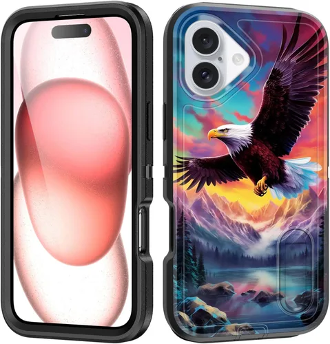 Miniatura 113 de Funda para iPhone Air con soporte integrado, a prueba de golpes, polvo y caídas, 3 capas, grado militar, funda protectora para iPhone Air de 6.5