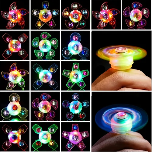 24 anillos giratorios con luz LED, regalos de fiesta de Navidad para niños de 4 a 8 a 12 años, bolsas de golosinas, piñata, regalos de cumpleaños,
