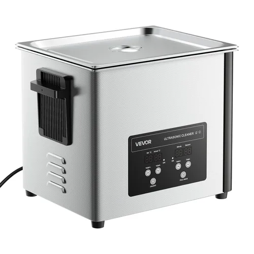 Miniatura 11 de VEVOR Limpiador ultrasónico de 6L, máquina profesional de limpieza ultrasónica con cesta de limpieza y pantalla digital, máquina de limpieza