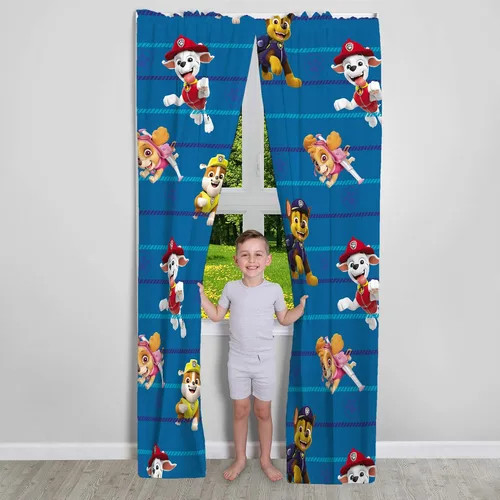 Miniatura 6 de Franco Juego de edredón y sábanas súper suaves con funda para niños, 7 piezas, tamaño matrimonial, Paw Patrol y cortinas para habitación de niños