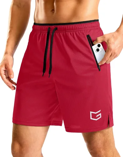 Miniatura 37 de G Gradual Pantalones cortos de correr para hombre con bolsillos con cremallera, secado rápido, gimnasio, atletismo, entrenamiento, pantalones cortos