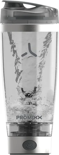 Miniatura 12 de Promixx PRO Shaker Bottle New Edition - Recargable, potente para batidos de proteínas suaves, incluye almacenamiento de suplementos, sin BPA, taza