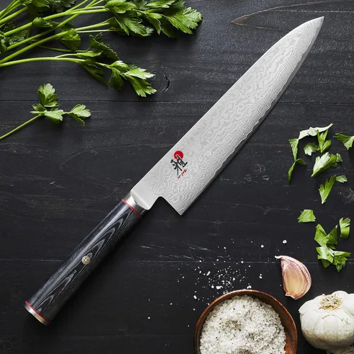 Miniatura 5 de Miyabi Cuchillo de chef Kaizen de 8 pulgadas Negro con Red Accent
