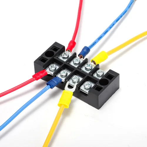 Miniatura 6 de HKS 120 piezas de conectores de alambre de horquilla de pala aislados - Amarillo calibre 12-10 AWG tamaño perno M5 #10 - Cobre rojo estañado