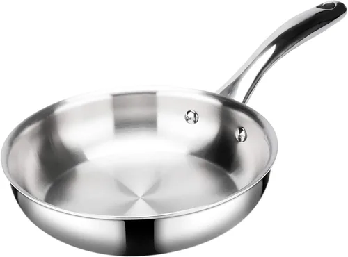 Duxtop Utensilios de cocina de inducción de cocina de acero inoxidable de tres capas revestidas de acero inoxidable 10 pulgadas