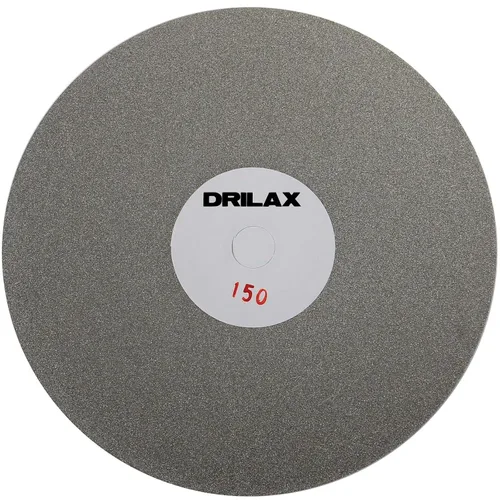 Miniatura 15 de Drilax Disco de regazo plano de diamante de 8 pulgadas Grano 100, orificio de eje de 1/2 pulgada para rectificado lapidario, modelado de piedra