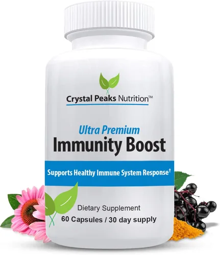 Cápsulas de apoyo inmunológico con saúco, vitamina C, equinácea, ajo, zinc, cúrcuma y más para hombres y mujeres adultos, vitaminas de apoyo