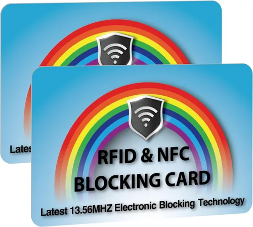 Miniatura 20 de SaiTech IT Paquete de 5 Tarjetas de Bloqueo RFID, Una Tarjeta Protege Toda la Billetera y Cartera, Protector de Tarjetas de Débito y Crédito